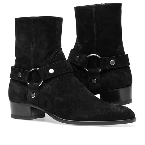 saint laurent suede boots